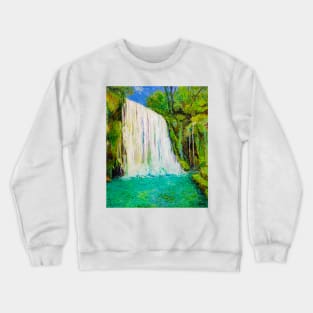 Waterfall in the old park Crewneck Sweatshirt